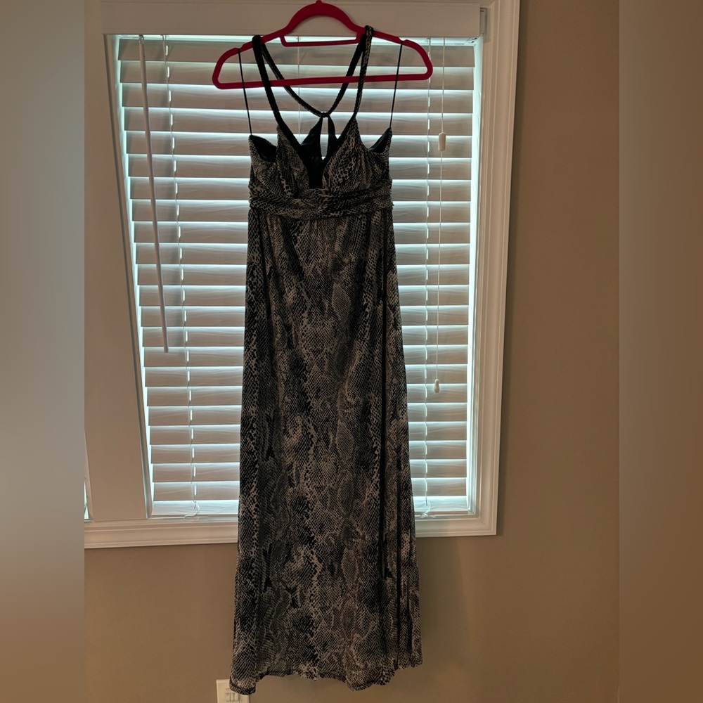 Express snakeskin maxi dress. Size small